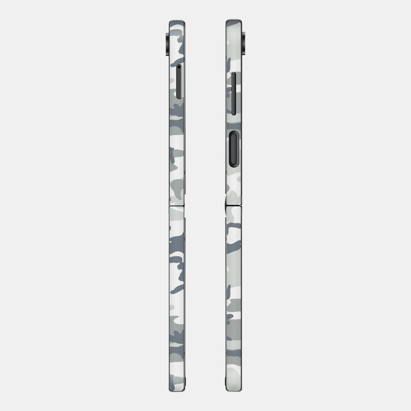 Snow Camo Glass Back