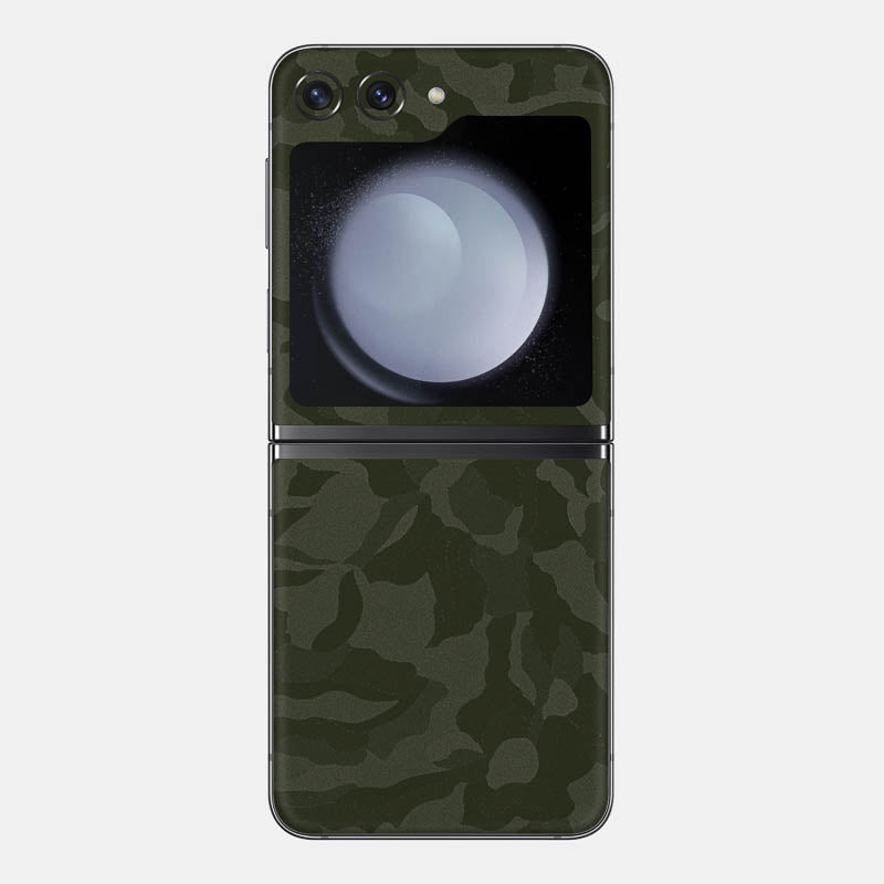 Green Camo Glass Back