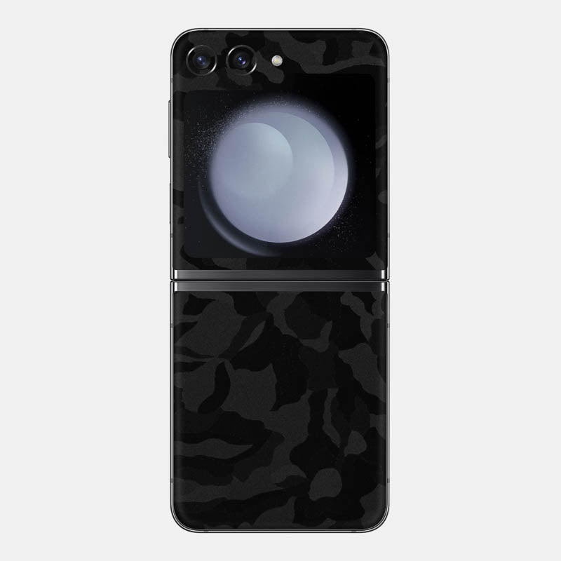 Black Camo Glass Back
