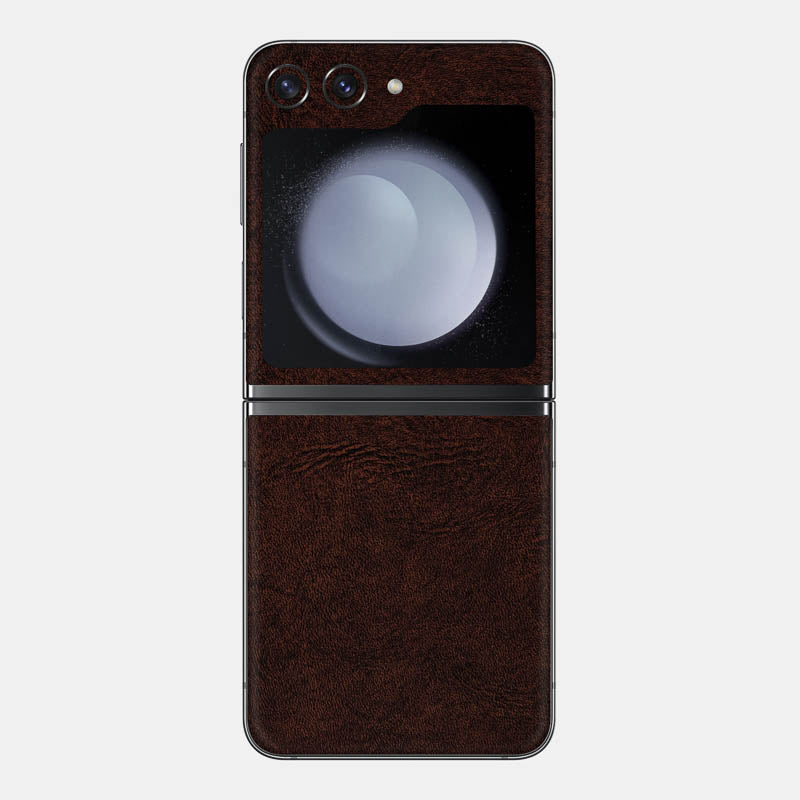 Brown Leather Glass Back