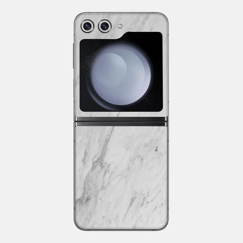White Marble Glass Back