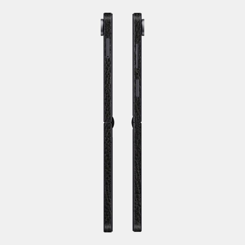 Black Leather Glass Back