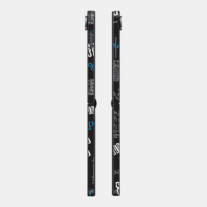 Black Scribble Glass Back