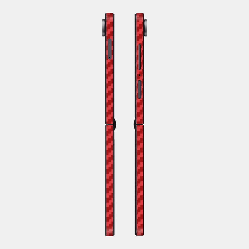 Carbon Fibre Red Glass Back
