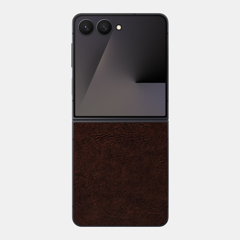 Brown Leather Glass Back