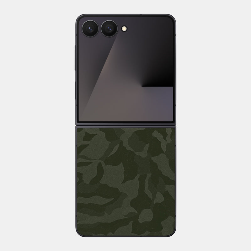 Green Camo Glass Back