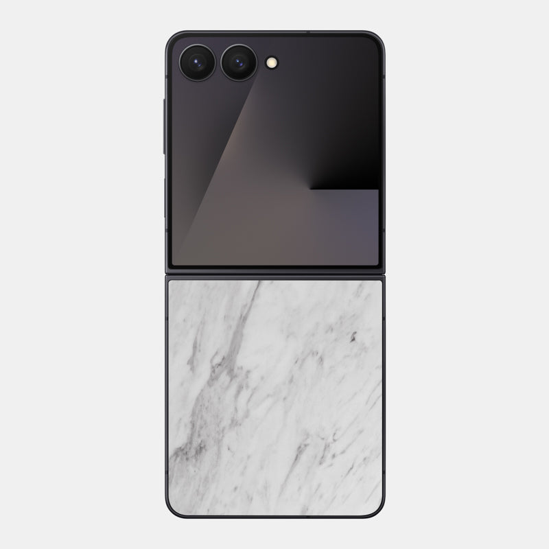 White Marble Glass Back