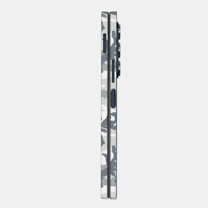Snow Camo Glass Back