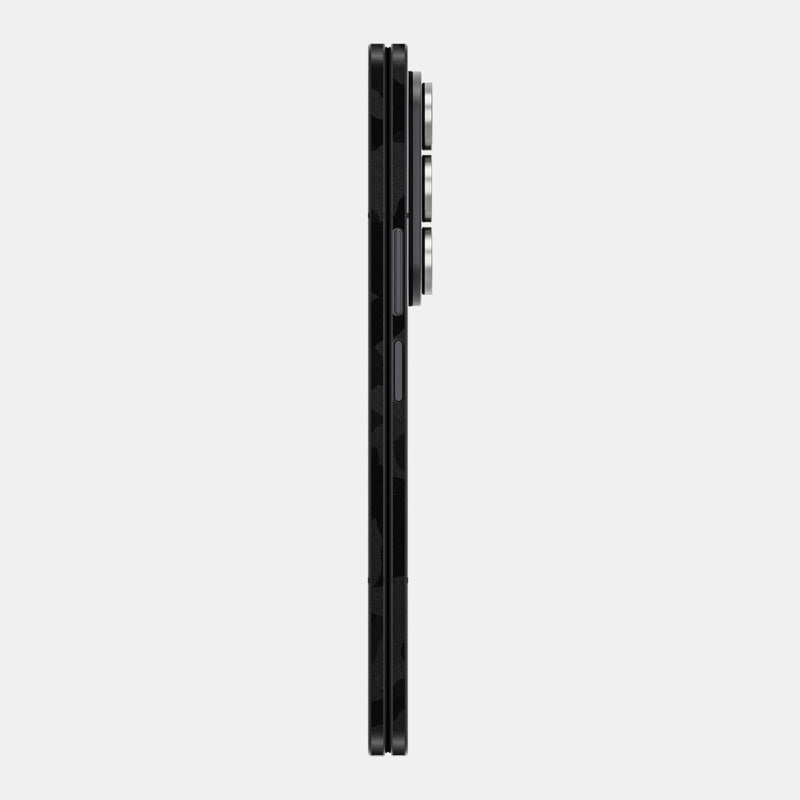 Black Camo Glass Back
