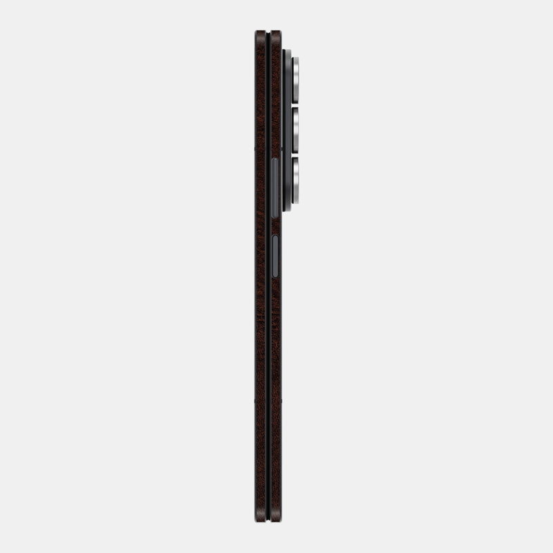 Brown Leather Glass Back
