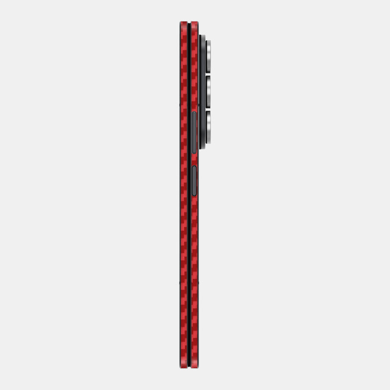 Carbon Fibre Red Glass Back