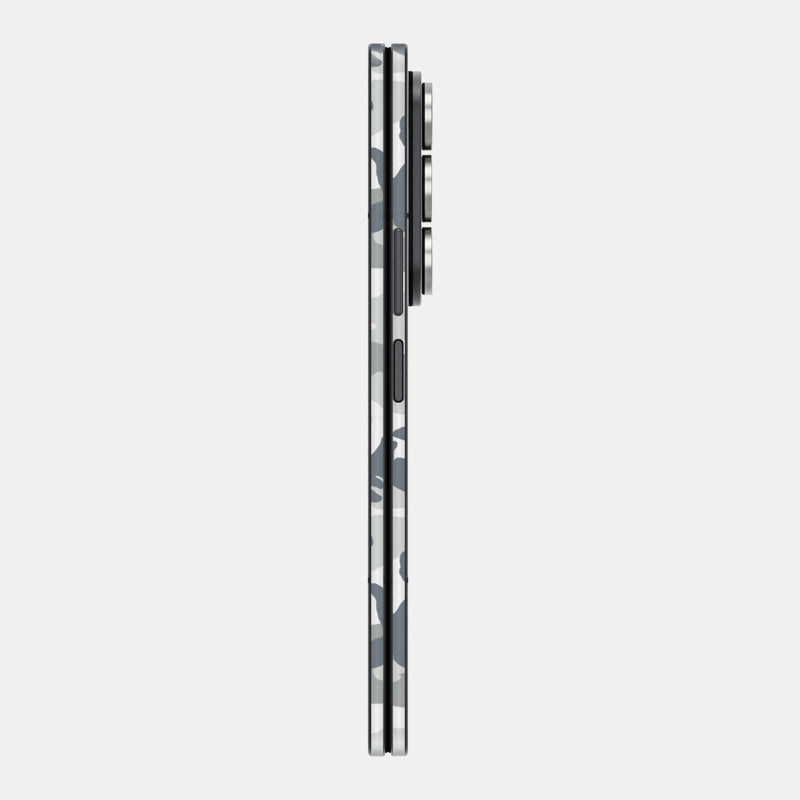 Snow Camo Glass Back