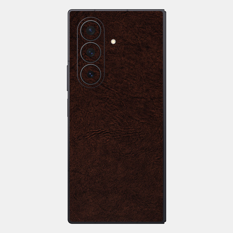 Brown Leather Glass Back