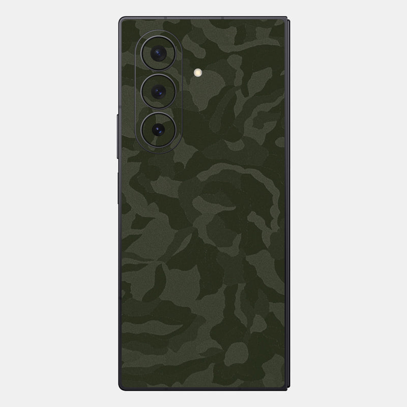 Green Camo Glass Back