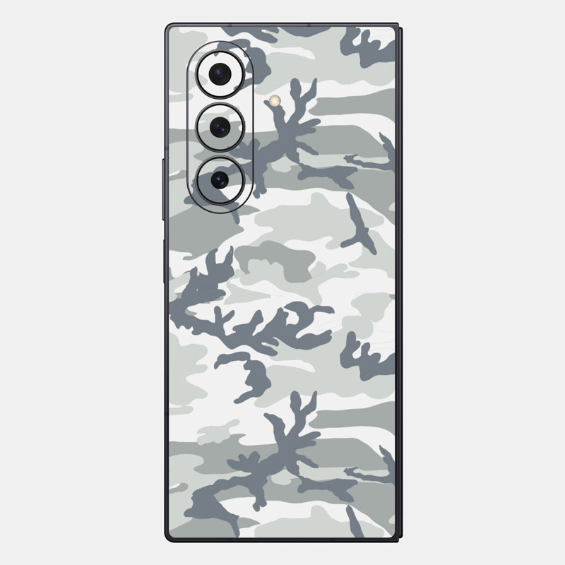 Snow Camo Glass Back