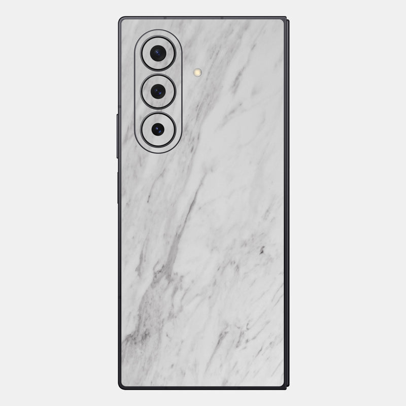 White Marble Glass Back