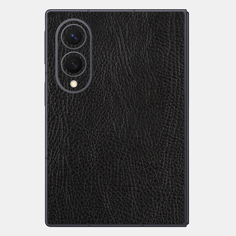 Black Leather Glass Back