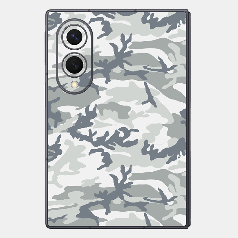 Snow Camo Glass Back