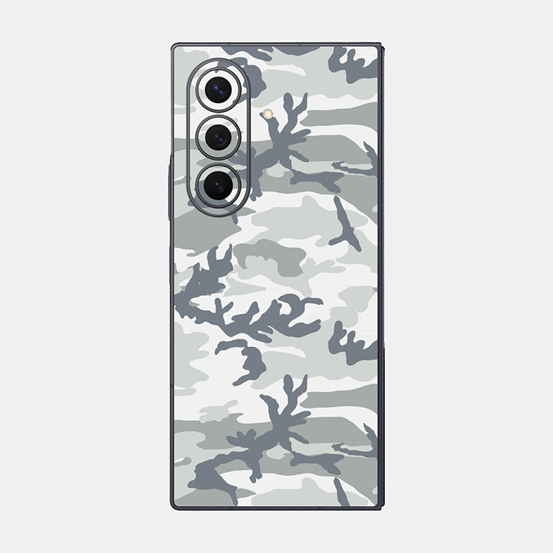 Snow Camo Glass Back