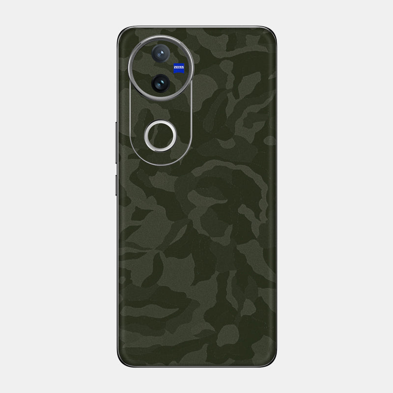 Green Camo Glass Back