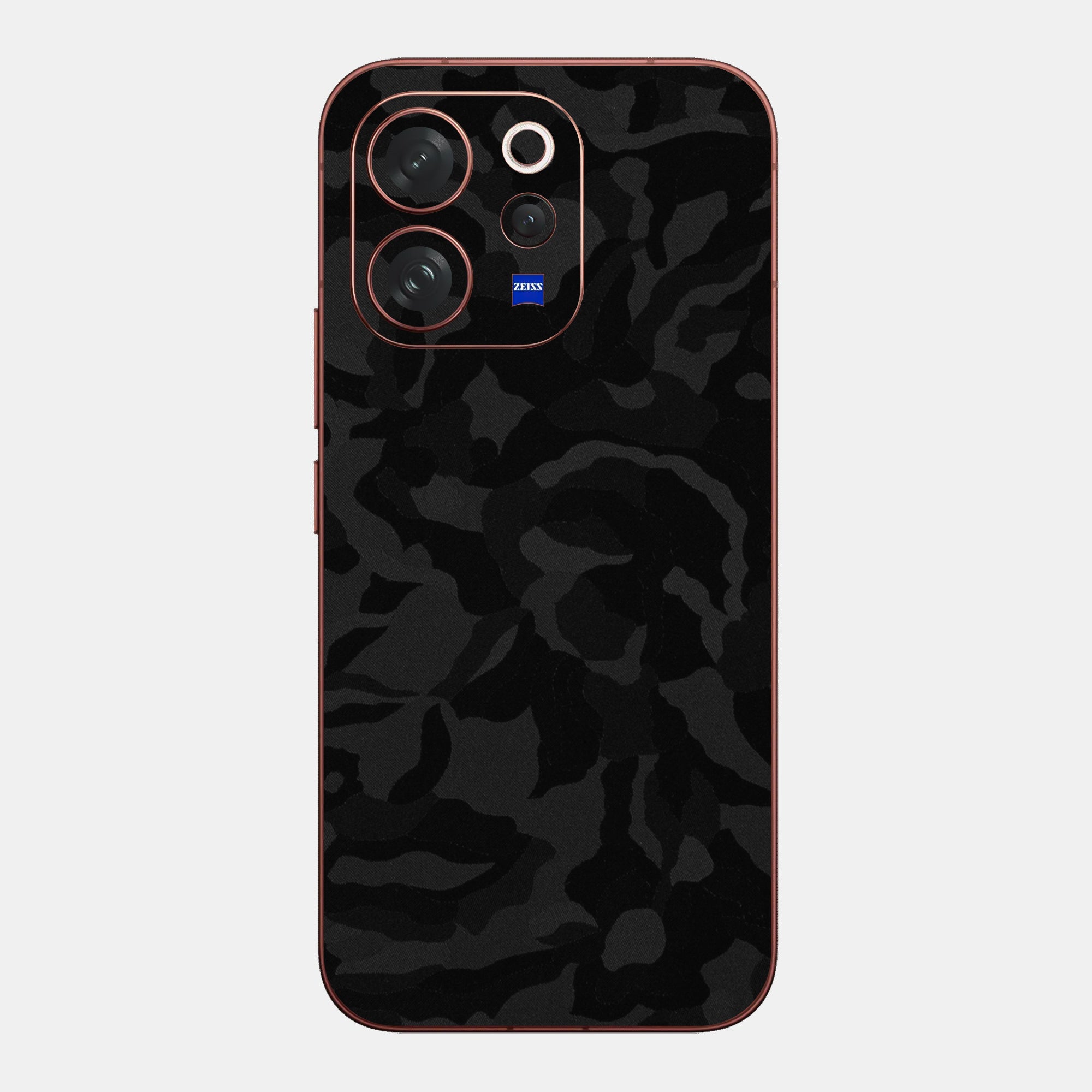 Black Camo Glass Back