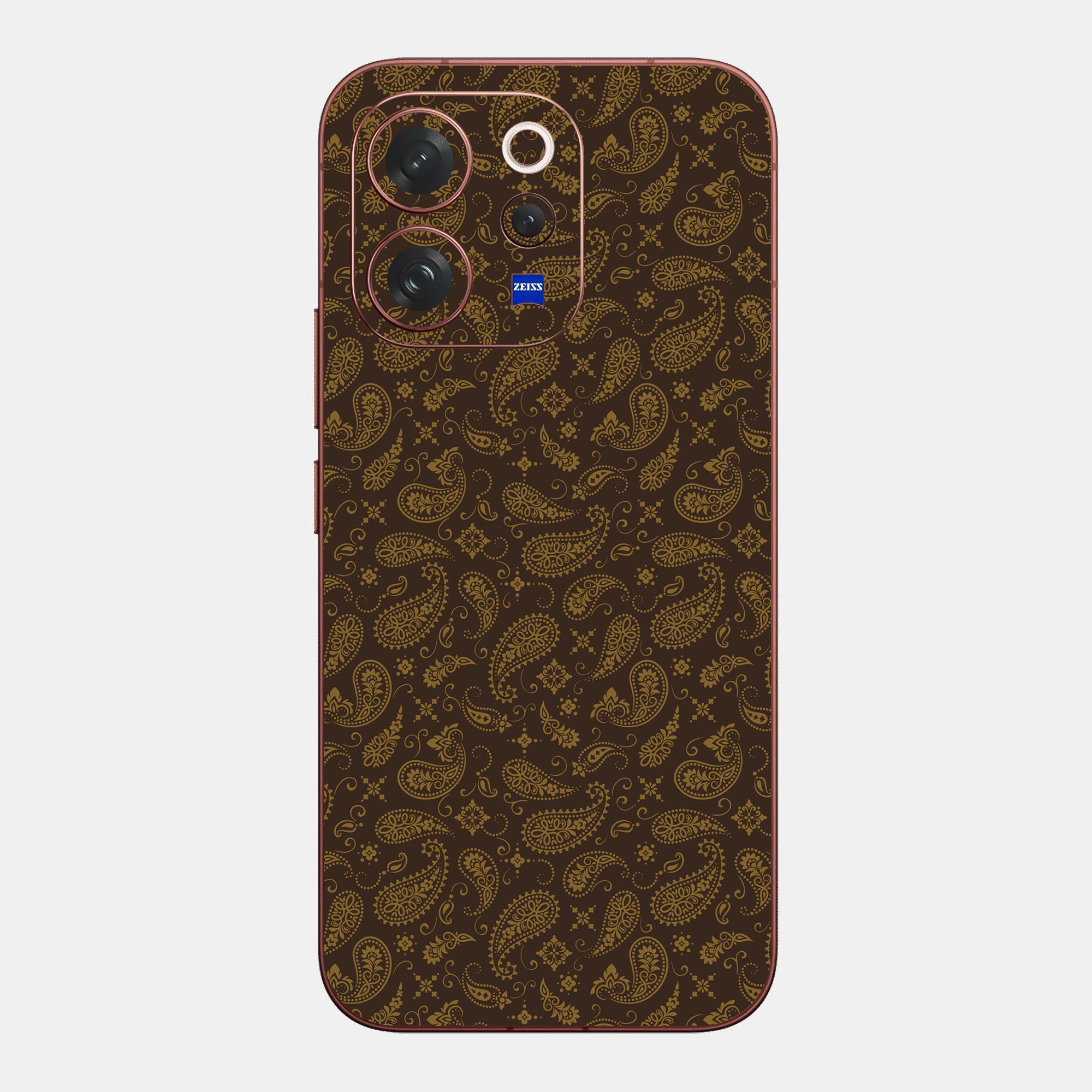 Brown Paisley Glass Back