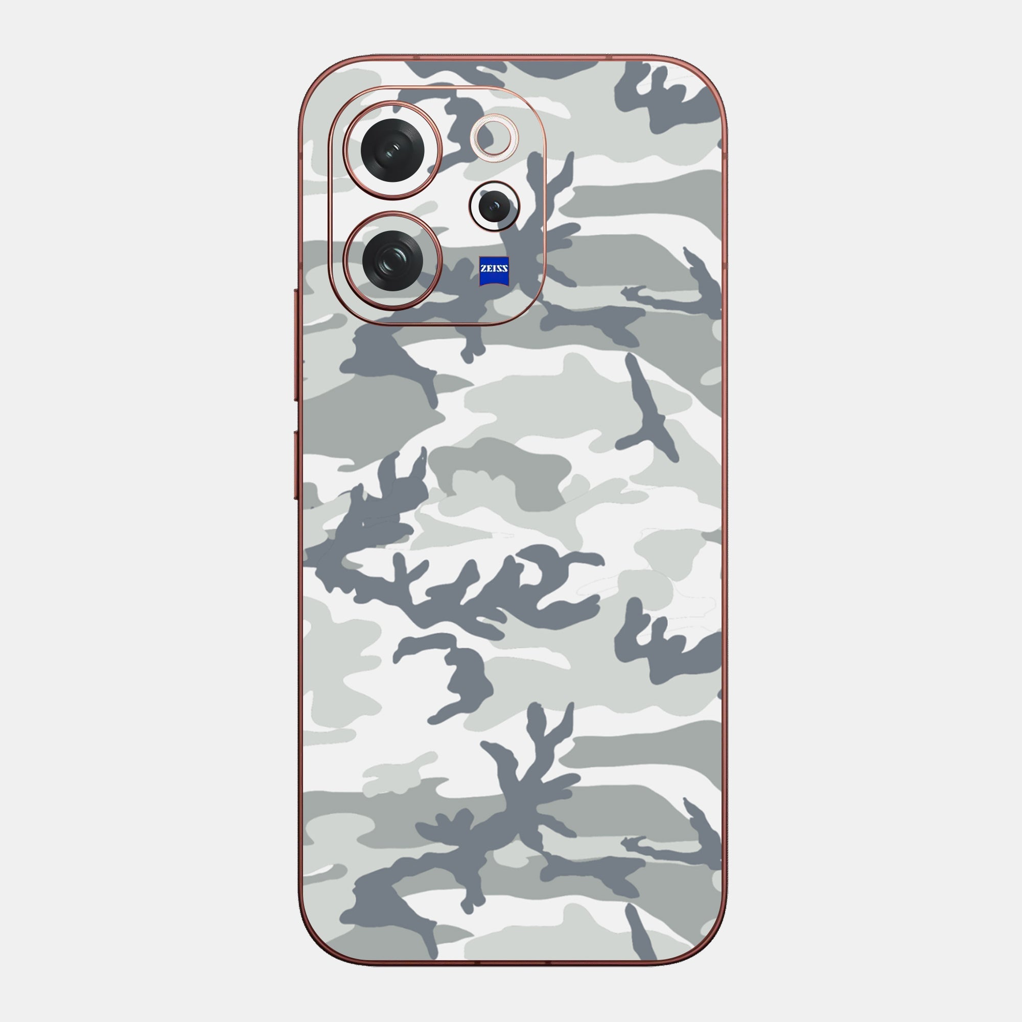 Snow Camo Glass Back