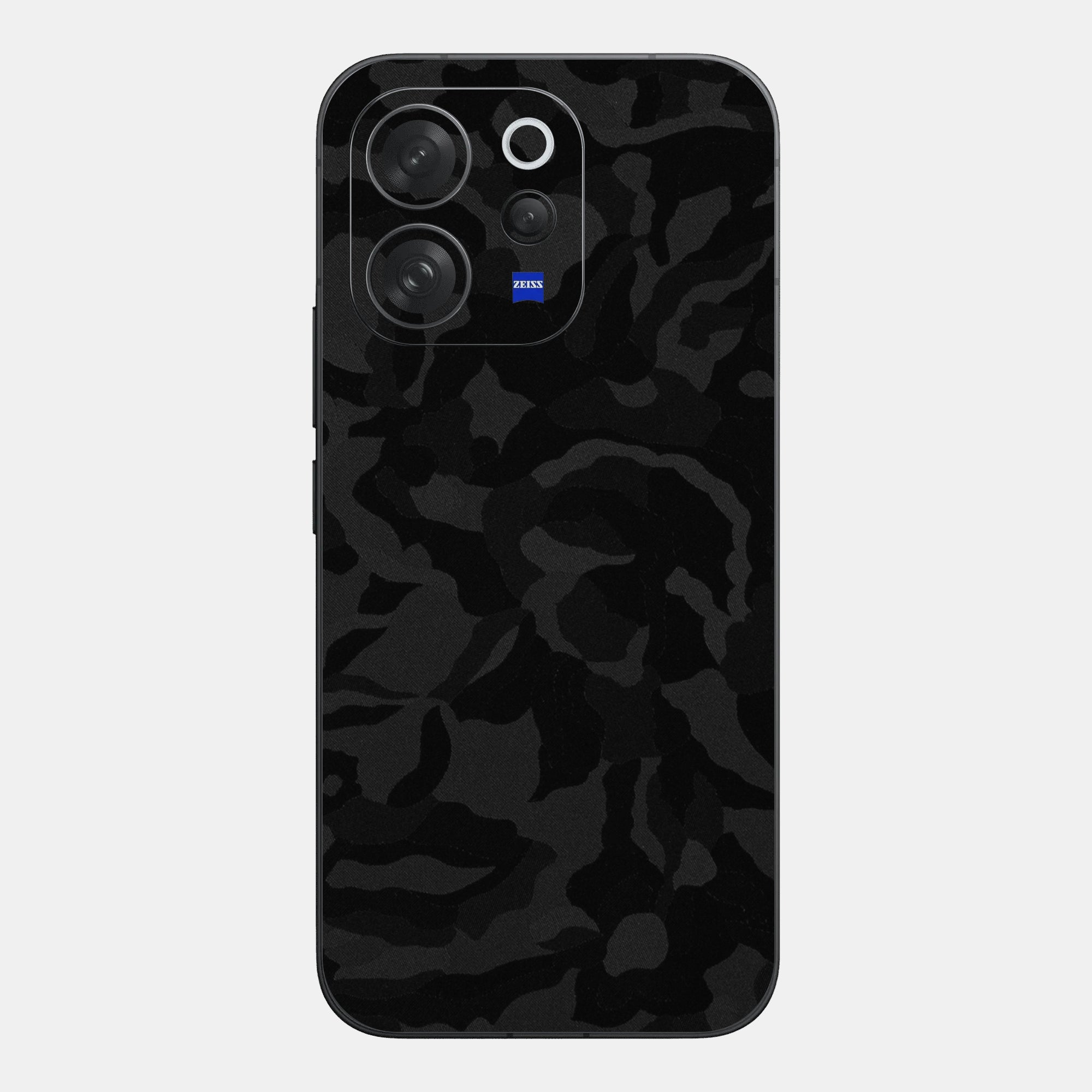 Black Camo Glass Back