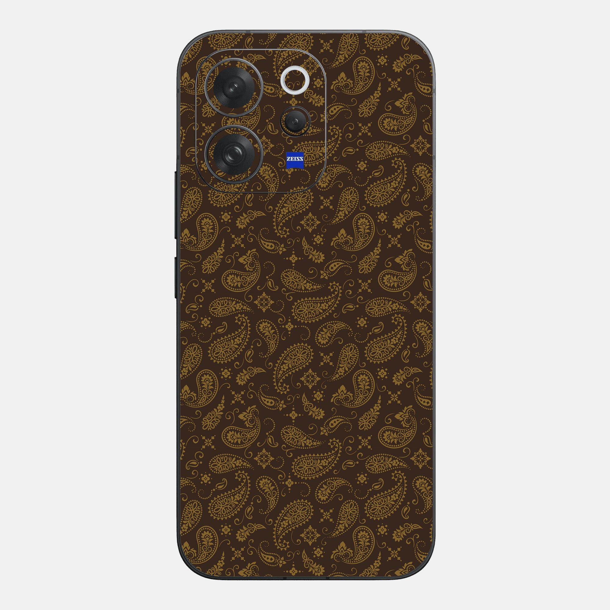 Brown Paisley Glass Back