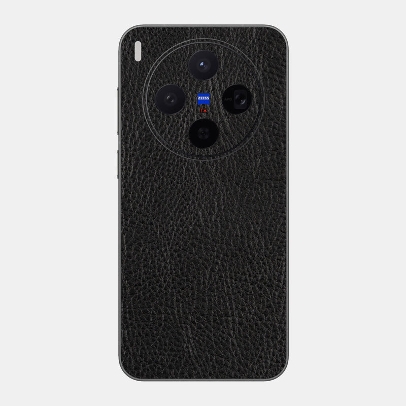 Black Leather Glass Back