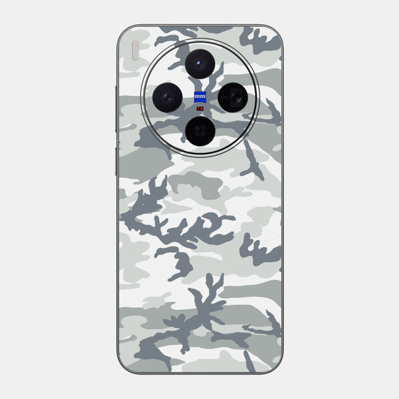 Snow Camo Glass Back
