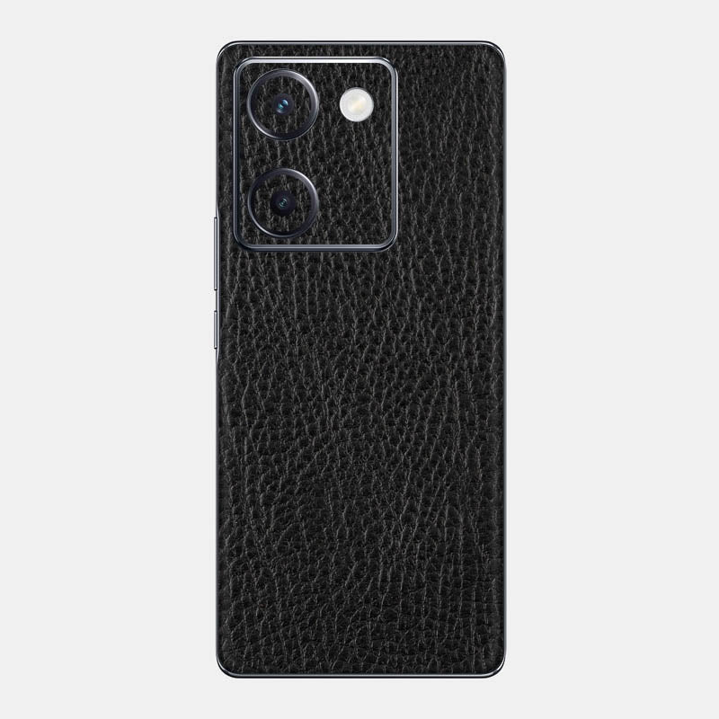 Black Leather Glass Back