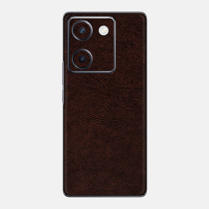 Brown Leather Glass Back