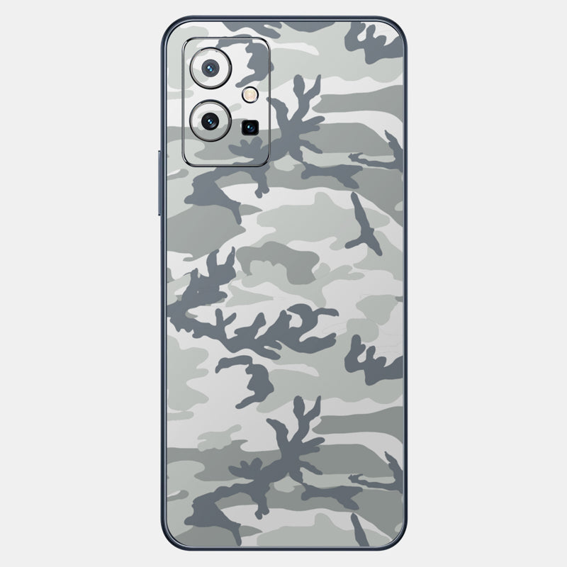Snow Camo Glass Back