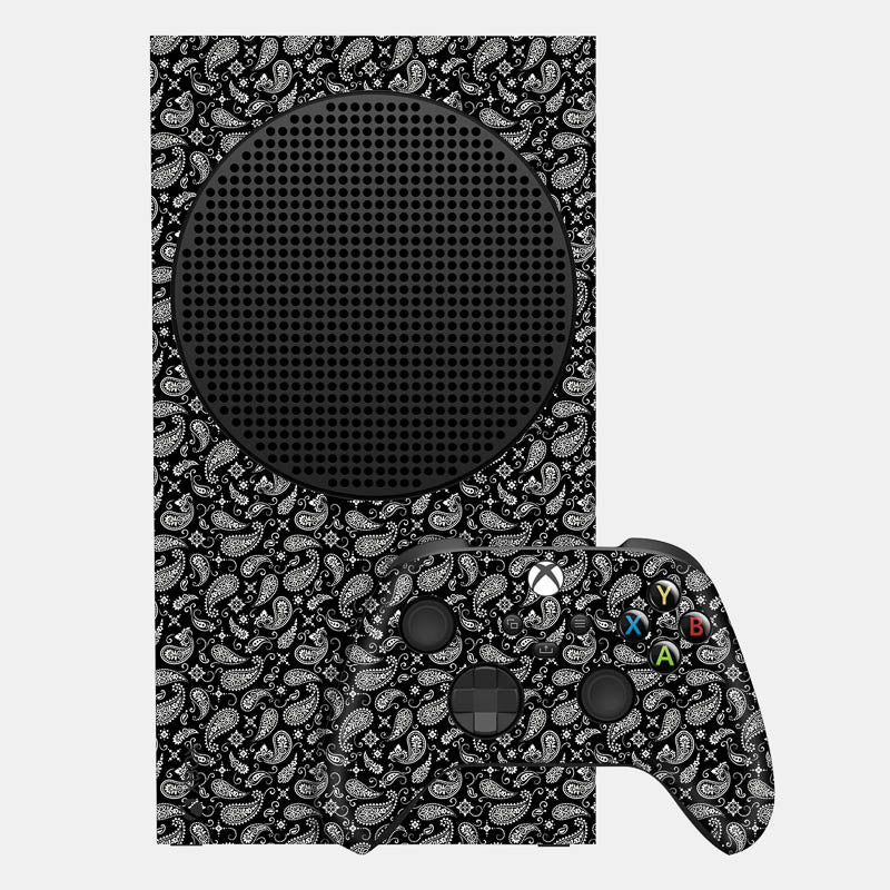 Black Paisley Glass Back