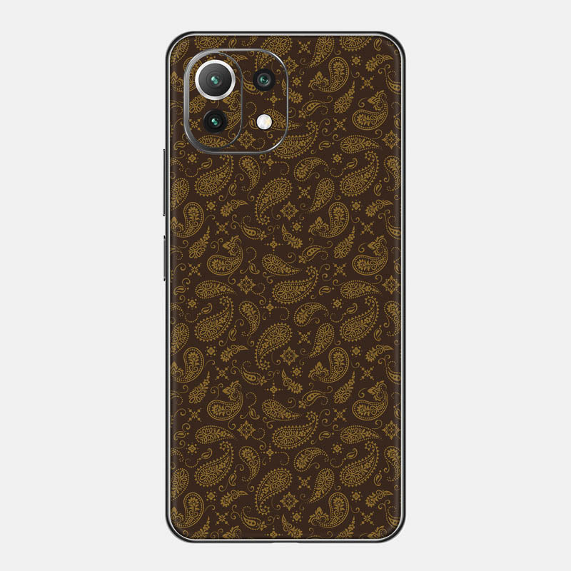 Brown Paisley Glass Back