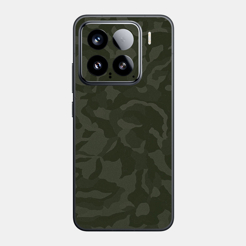Green Camo Glass Back