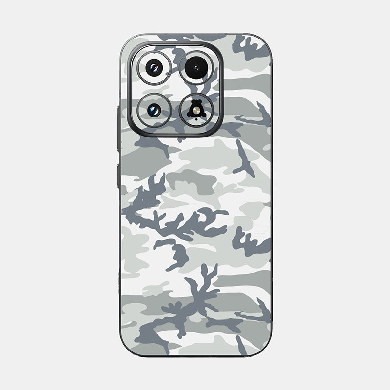 Snow Camo Glass Back