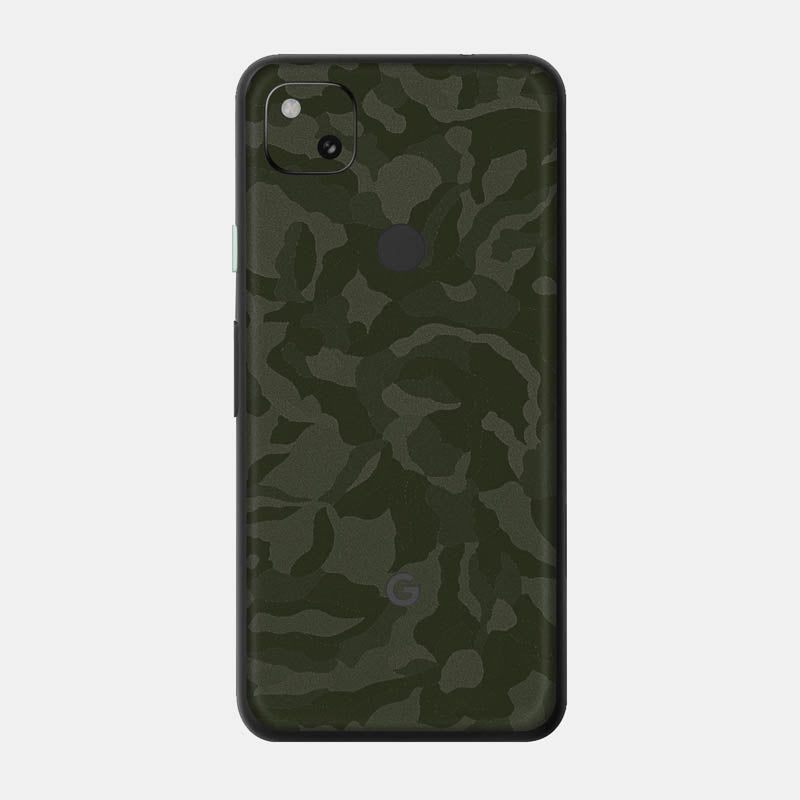 Green Camo Glass Back