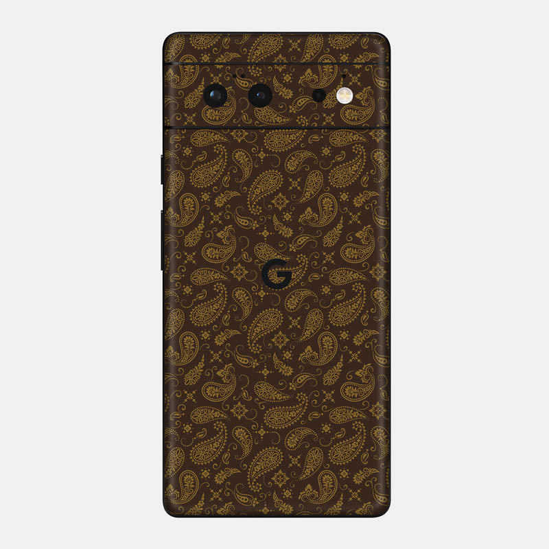 Brown Paisley Glass Back