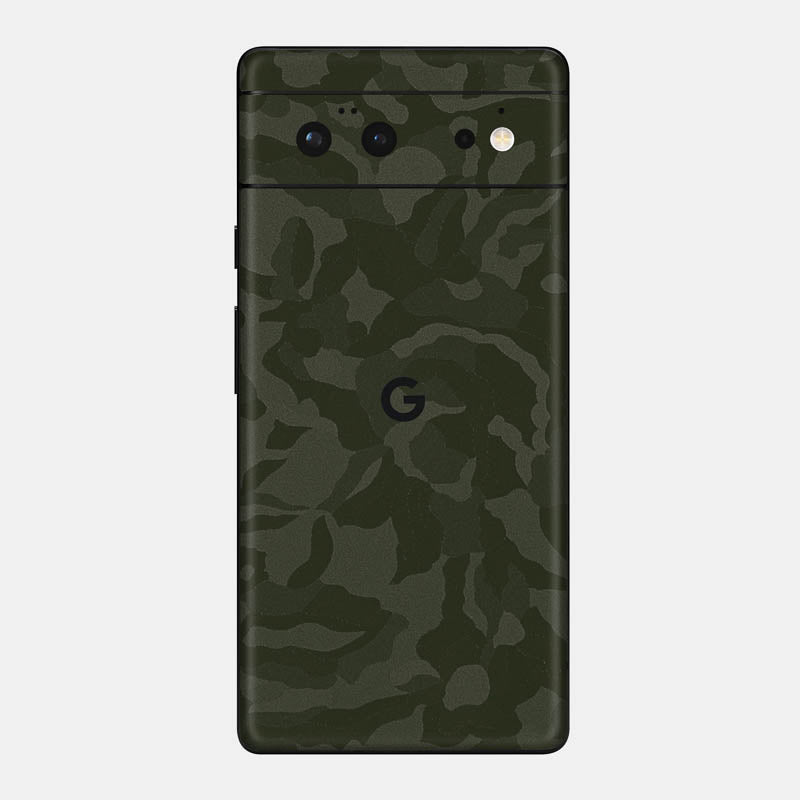 Green Camo Glass Back