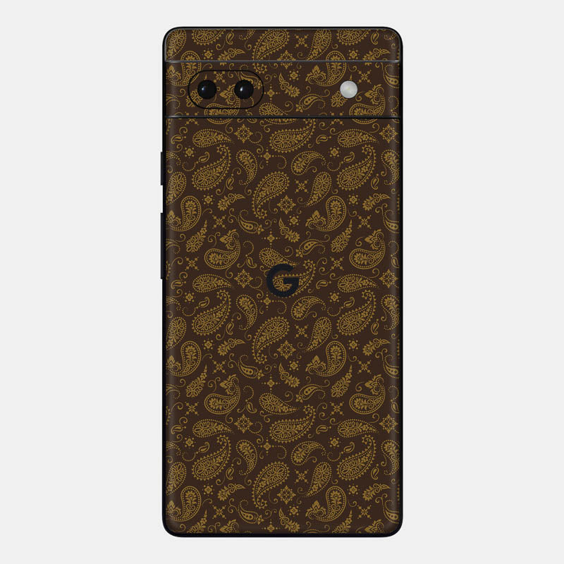 Brown Paisley Glass Back