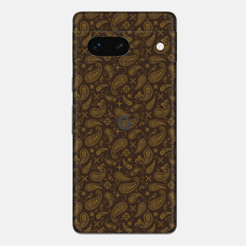 Brown Paisley Glass Back