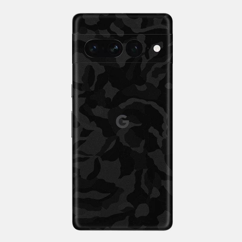 Black Camo Glass Back