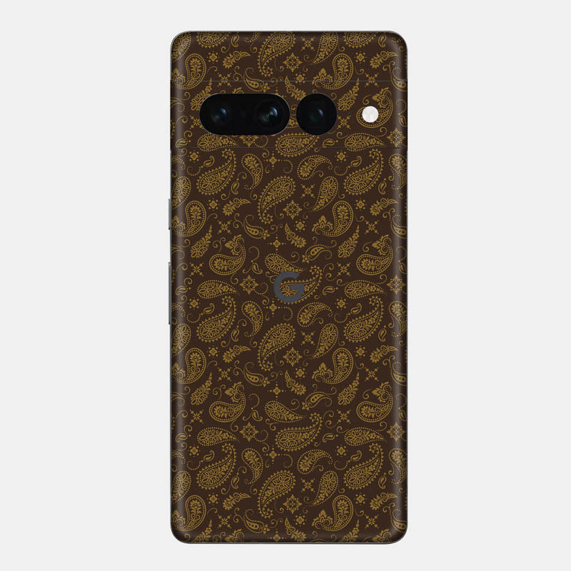 Brown Paisley Glass Back