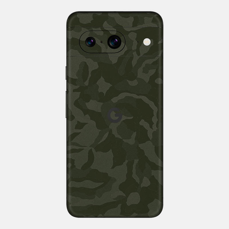 Green Camo Glass Back