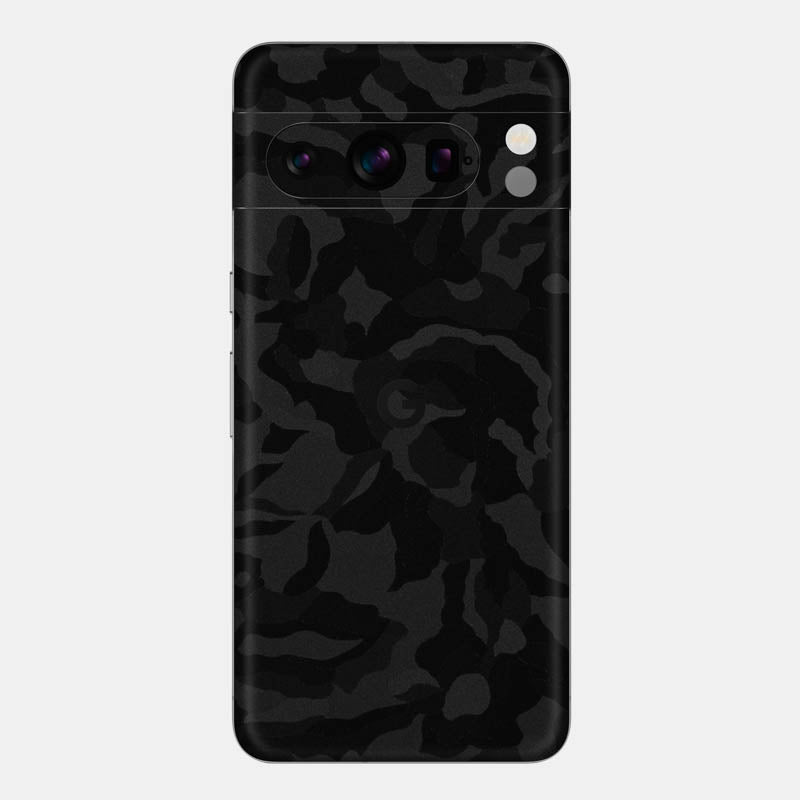 Black Camo Glass Back