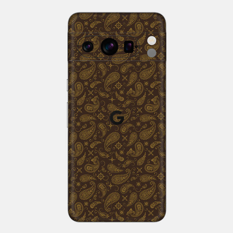 Brown Paisley Glass Back