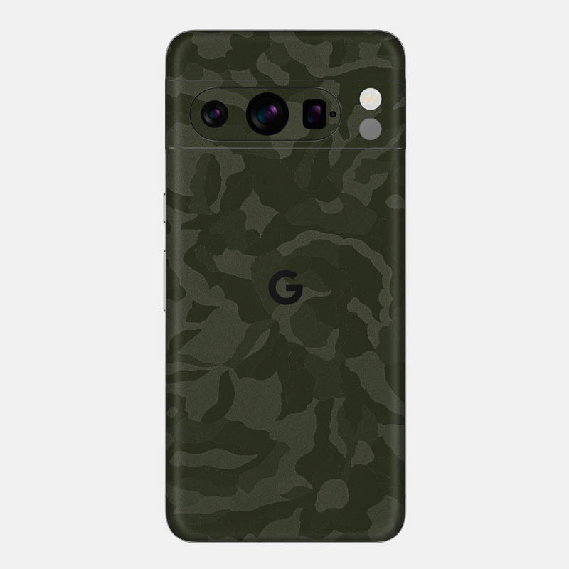 Green Camo Glass Back