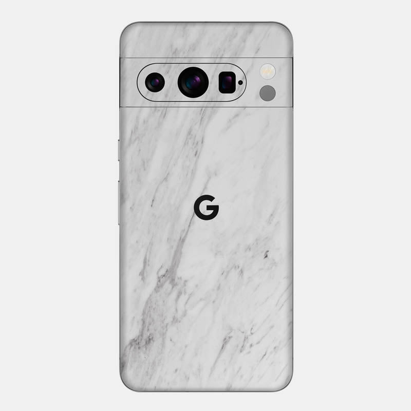 White Marble Glass Back